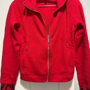 A/X Armani Exchange Red Hoodie with Zipper